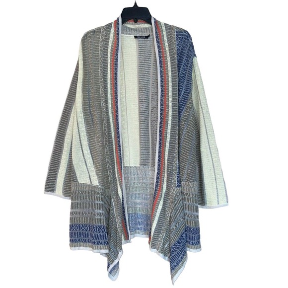 NIC+ZOE Sweaters - Nic + Zoe Linen blend Waterfall Cardigan Plus Size